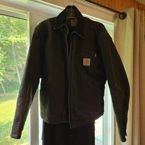 Carhartt duck blanket lined detroit jacket black small mens Redhook